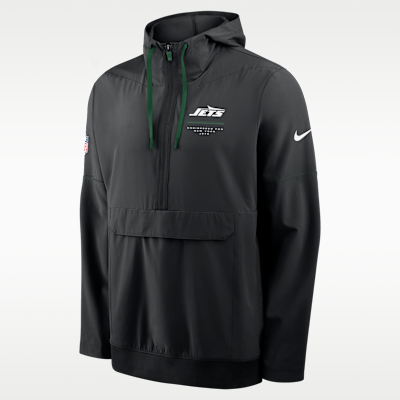 New York Jets Sideline Anorak Men's Nike NFL 1/2-Zip Hooded Jacket